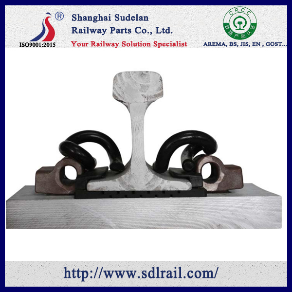 E type rail fasteners system